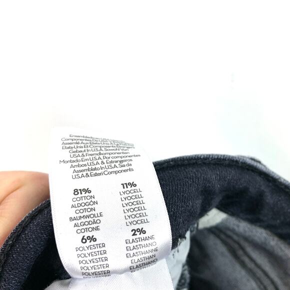 Mother High Waisted Rascal Ankle Snippet Straight Leg Denim Jean Thunder Road 27 - Picture 7 of 7